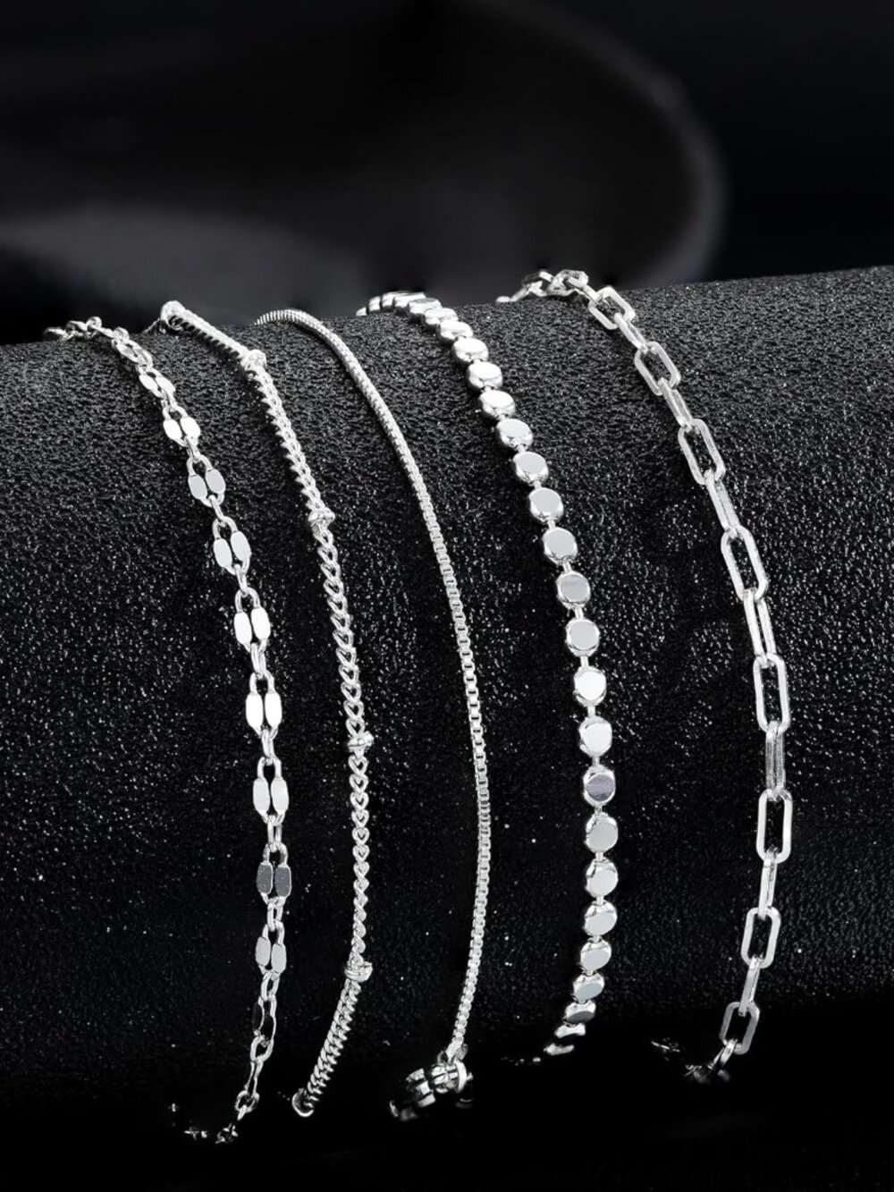 Sterling Silver Bracelets for Women Trendy, Minimalist Simple Dainty S925 Silver - Picture 6 of 9
